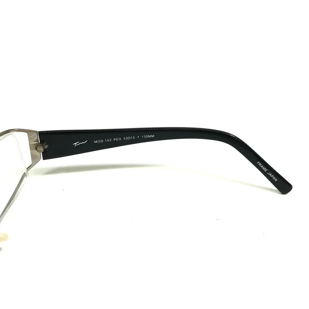 Tura Eyeglasses Frames MOD.152 PEG Black Blue Abstract Gray Semi Rim 53-15-130